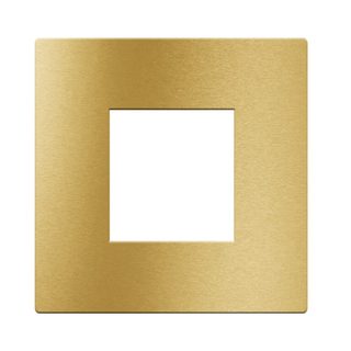 AVE S44 ALUMINUM PLATE, GOLD COLOR – WITHOUT FINISHING FRAME – 2 MOD. — 44PAQ22ORO
