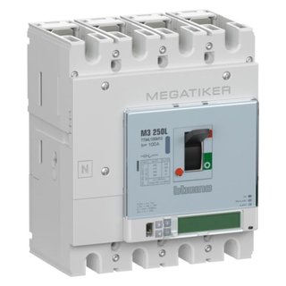 BTicino M3 250L - electronic Mccb with measure 4P - 100A - 100kA — T734L100M10