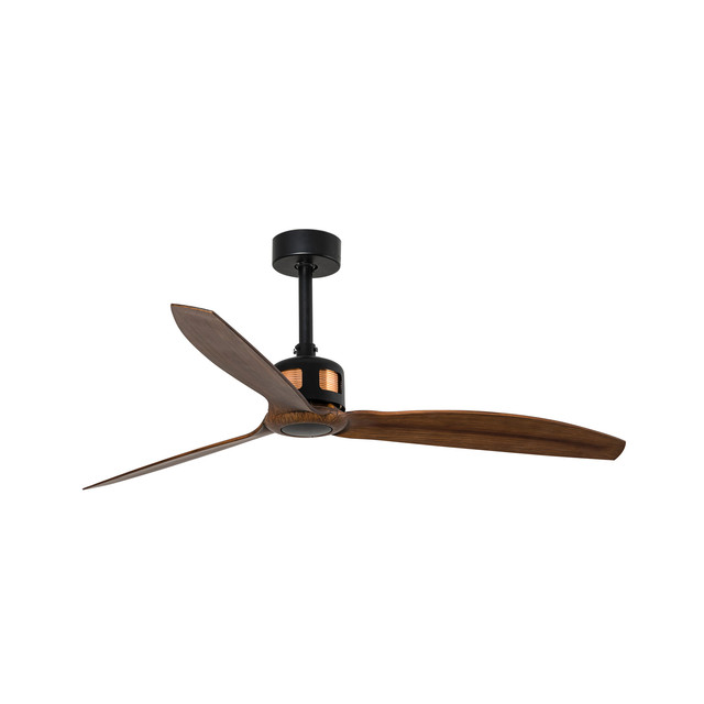 Faro Barcelona COPPER FAN M Black/walnut fan — 33451