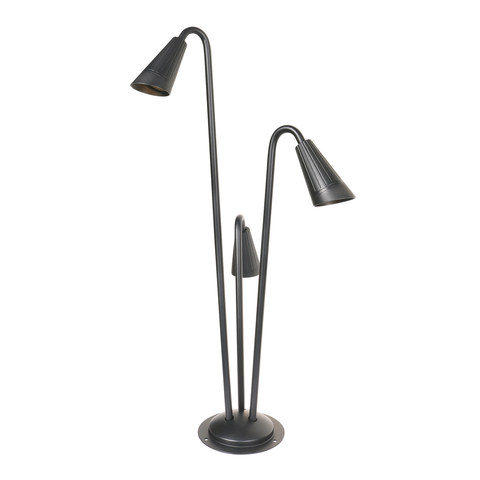 ACA Lighting Outdoor Bollard Light 3xGU10 IP65 Black — manufacturer representative image