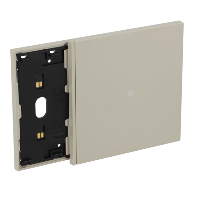 BTicino Electrified frame with anti-theft reader escutcheon for 3-module box. Sand. — KM8103M24