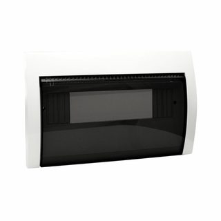 AVE Banquise white cover with tinted flap 12 modules — 53T12BG
