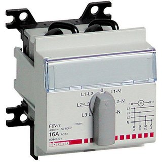 BTicino Voltmetric changeover switch 7 position for digital or analogue voltmeter — F6V/7