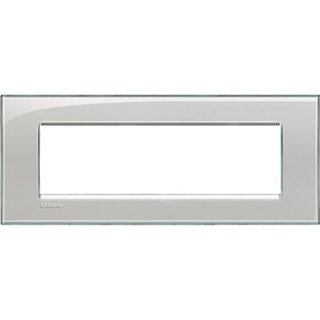 BTicino Square cover plate 7 modules - grey ice — LNA4807KG