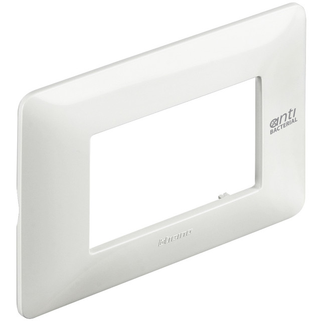 BTicino Cover plate 3 modules - antibacterial — AM4803BAB