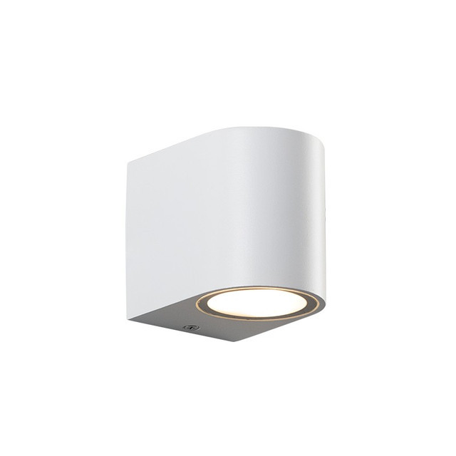 ACA Lighting GU10 WALL LUMINAIRE 230V AC MATT WHITE IP44 MAX.35W — LG2201GU10W