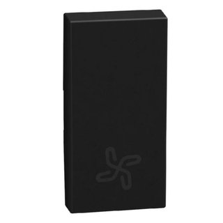 BTicino lightable key cover with key symbol, 1 module dark, rocker — YD4915F