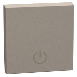 BTicino lightable key cover with boyler symbol, 2 modules stone, rocker — YG4915SM2