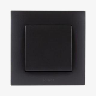 AVE 10AX 1 GANG PUSH-BUTTON BLACK 2M — BSG11005