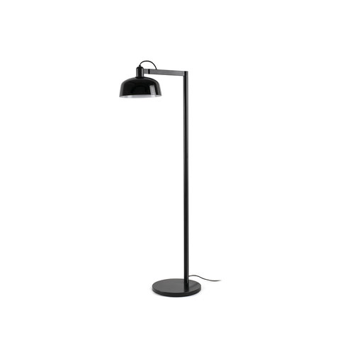Faro Barcelona TATAWIN Black glass floor lamp — manufacturer representative image