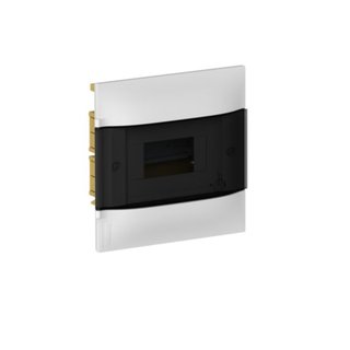 BTicino LINEA HABITA flush-mounting switchboard with door dark colour, 6 modules — E315PS6