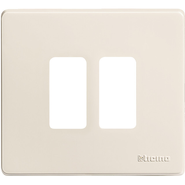 BTicino Cover plate 2 modules — 500/2/R