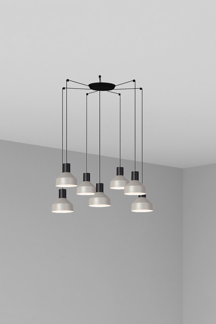 Faro Barcelona KOMBO 200 7L Grey pendant lamp — 68593-7L
