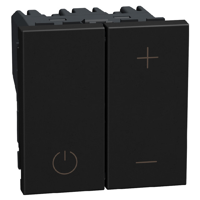 BTicino pushbutton dimmer output 0 - 10 V for ballast - 2 modules - dark — YD4410