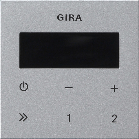Gira op.top RDS FM radio System 55 c.alum.(lac.) — manufacturer representative image