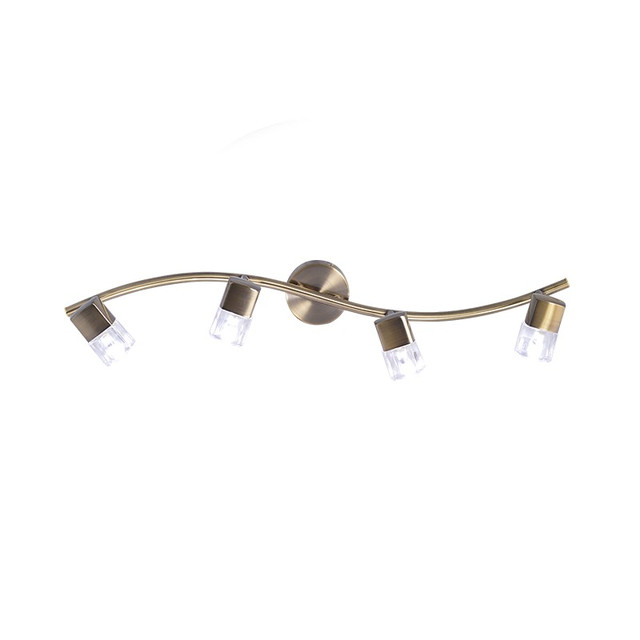 ACA Lighting SPOT GLASS G9 IV TRACK BRASS NAPLES — 0901064GAB