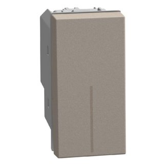 BTicino 4-way switch 1P 10AX 1 module stone, rocker, lightable, screw & plate terminals — YG4004