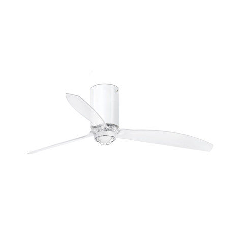 Faro Barcelona MINI TUBE FAN M LED Shiny white/transparent fan — manufacturer representative image