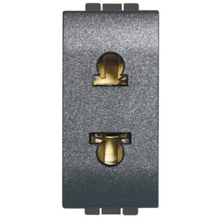 BTicino Socket 2P 16A 127/250 Vac - euroamerican standard — L4125S