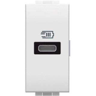 BTicino USB charger with 1 type C port - 20W — N4192C