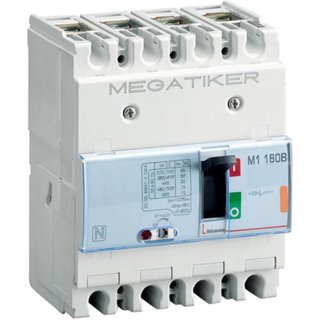 BTicino M1 160B - thermal-magnetic Mccb 3P+N/2 - Icu= 25kA - In= 80A — T714B80