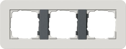 Gira E3 cover frame light grey soft touch with anthracite carrier frame light grey Soft Touch with anthracite carrier frame — 0213421
