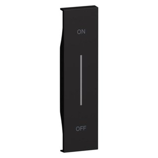 BTicino Lightable cover, 1 module - ON/OFF function for devices item K4672M2L, K4652M2 and K4652M3. Black — KG01MHAG
