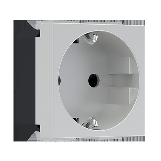 ACA Lighting MODYS SCHUKO SOCKET IVORY 2 M. 2P+E 16A 250VAC IP20 — 10101312200 — manufacturer representative image