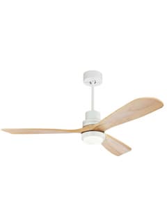 Zambelis 19140 PENDANT FAN WHITE NATURAL WOOD LED 15W