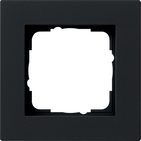 Gira E2 cover frame for flat installation black matt (lacquered) black matt (lacquered) — 0211095