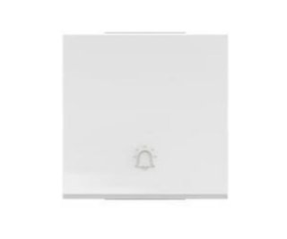 BTicino Pushbutton 1P (NO) 10 A - 250 Vac - bell symbol — RW4042M2