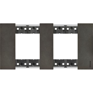 BTicino 2x2P 71mm Living Now plate — KA4802M2NG