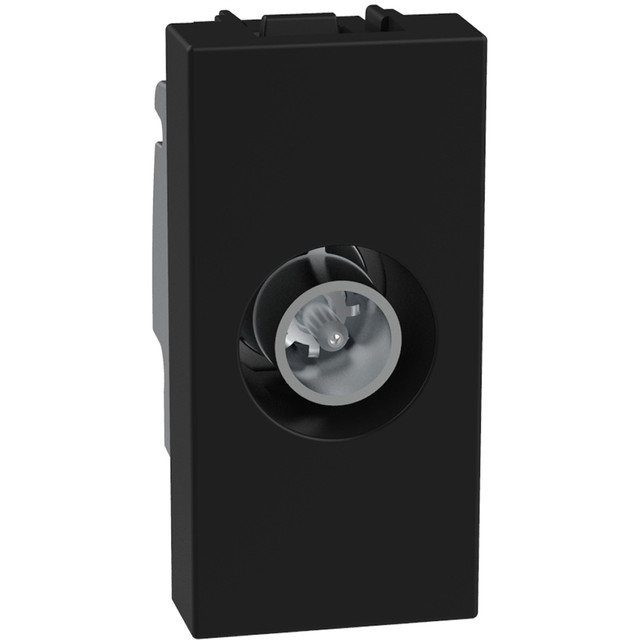 BTicino Passthrough coaxial socket - 1 module - dark — YD4202P14