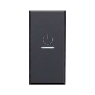 AVE AXIAL 2P 1 WAY SWITCH WITH LENS, TEKLA S44, RAL 7016 COLOUR, 2P 10AX LIGHTABLE – MATT FINISH – 1 MOD. — 445010AS
