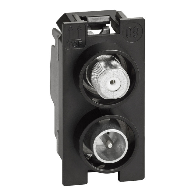 BTicino Direct demixed coaxial socket for single-user aerial systems — K4214D