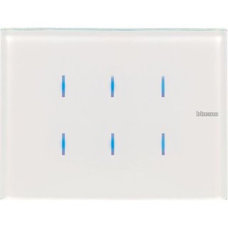 BTicino Axolute command with 6 keys to manage single or group loads and other functions - 3 modules. — HD4657M3