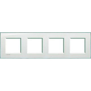 BTicino Square cover plate 2x4P 71mm Aquamarine — LNA4802M4KA