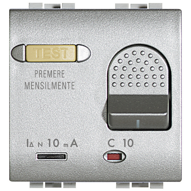 BTicino Salvavita thermal magnetic circuit breaker with earth leakage protection - 10A 230Vac Icn 3kA — NT4305/10