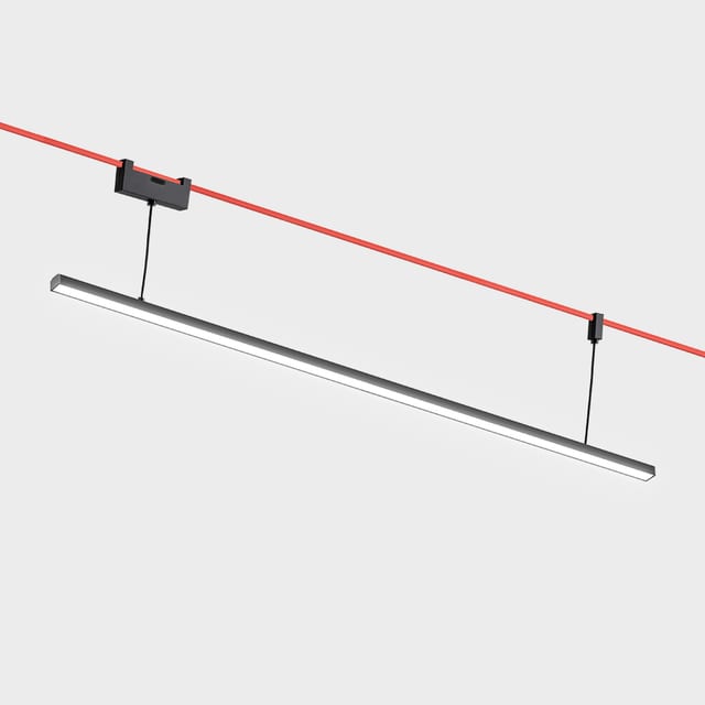 Artemide Diffused Linear Suspension Module - 1200mm - 4000K - Black - APP Compatible — FW32004APP