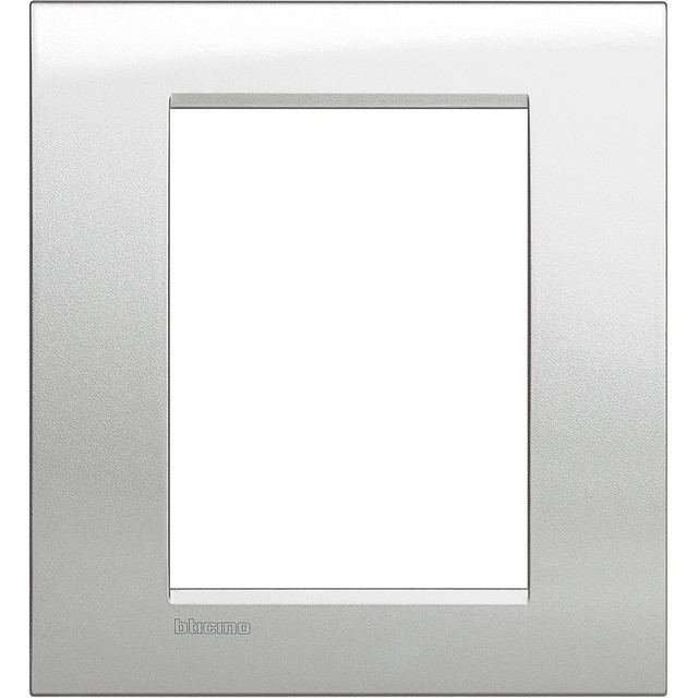BTicino Square cover plate 3+3 modules - silver moon — LNA4826GL