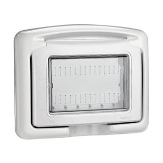 BTicino IP55 waterproof Covers - grey color - 3 modules — 27603