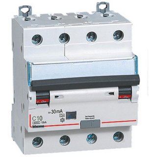 BTicino BTDIN60 - Rcbo 4P - type A - In= 6A - Icn= 6kA - Vn= 400Vac - Idn= 30mA — GN8843A6