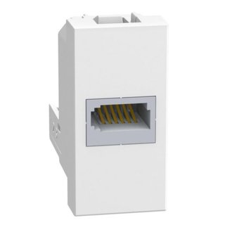 BTicino RJ11 Israeli standard telephone socket - 1 module - white — YW4238