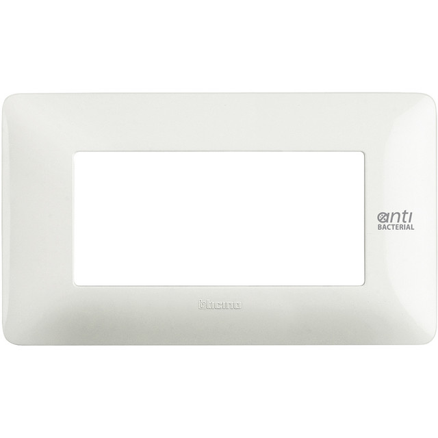 BTicino Cover plate 4 modules - antibacterial — AM4804BAB