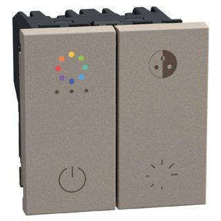 BTicino Dimmer for (LEDs) DALI ballasts and drivers - 2 modules - stone — YG4417