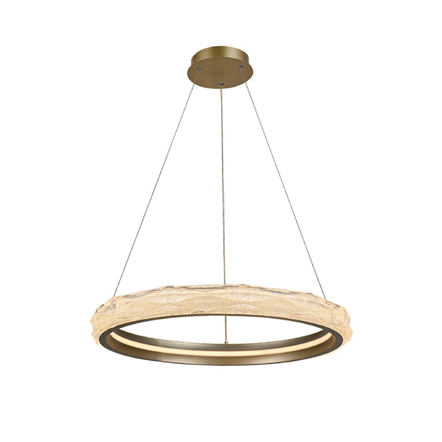 ACA Lighting CELIA -PENDANT LAMP GOLD METAL LED SMD 45W CCT 2700K-3000K-4000K 3800LM IP20 — HM251456