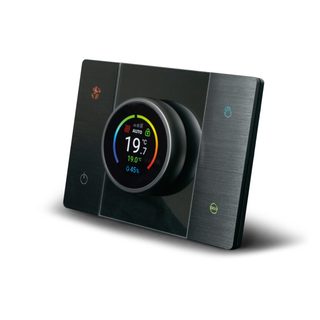 AVE SMART CONNECTED CHRONOTHERMOSTAT T44 WITH ROOM HUMIDITY DETECTION – SATIN ANTHRACITE ALUMINUM — 445CRTANS-W