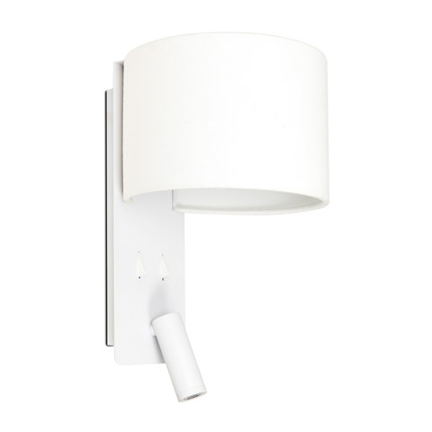 Faro Barcelona FOLD White wall lamp with reading light — manufacturer representative image
