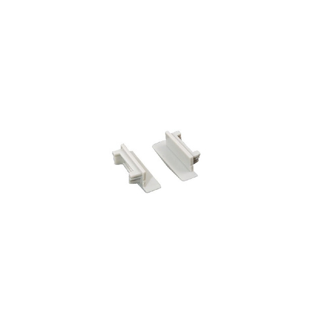 ACA Lighting SET OF GREY PLASTIC END CAPS FOR P119, 1PC WITH HOLE & 1PC WITHOUT HOLE — EP119