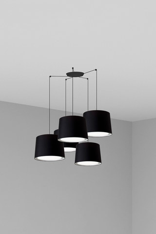 Faro Barcelona CONGA 5L Black pendant lamp 500 — manufacturer representative image